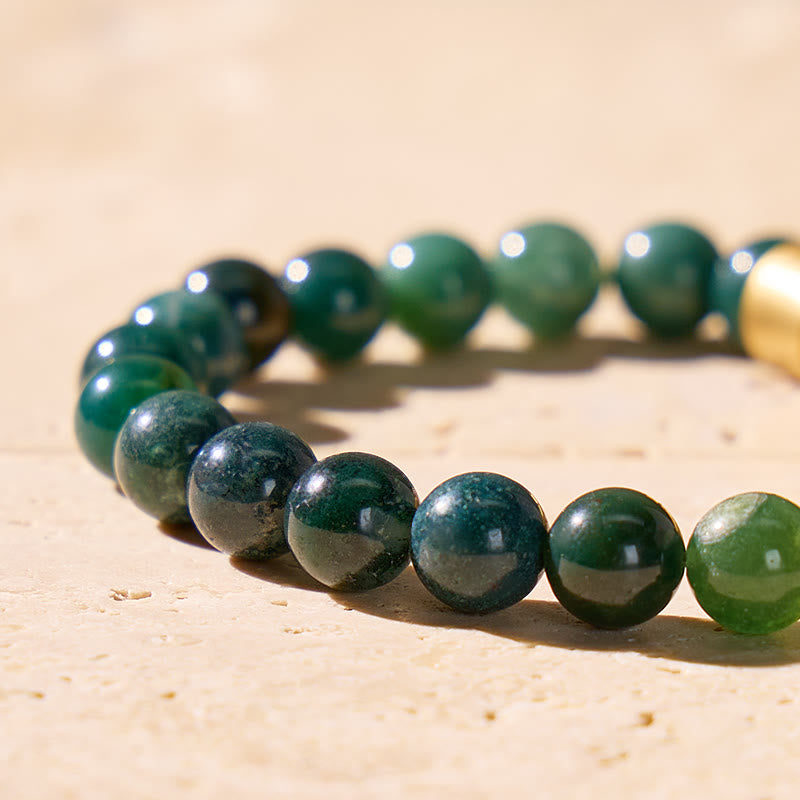 FuAttract Wishbeads Balance & Transformation – Moss Agate Intention Bracelet - image 4