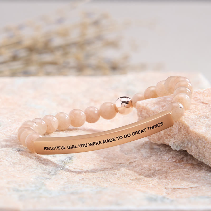 FuAttract Beautiful Girl You Were Made To Do Great Things Tube Bead Bracelet - image 1