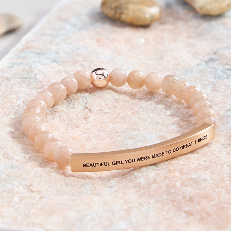 FuAttract Beautiful Girl You Were Made To Do Great Things Tube Bead Bracelet - image 2