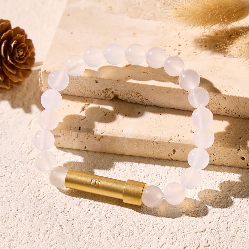 FuAttract Wishbeads Peace Balance – White Agate Intention Bracelet - image 3