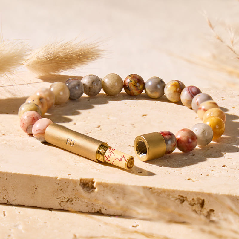 FuAttract Wishbeads Growth Balance Chrysanthemum Stone Intention Bracelet - 8mm - image 0