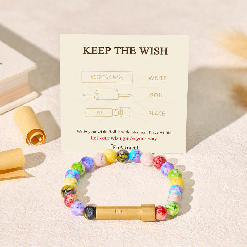 FuAttract Wishbeads Balance & Energy Flow – Seven Chakra Crystal Intention Bracelet - image 1