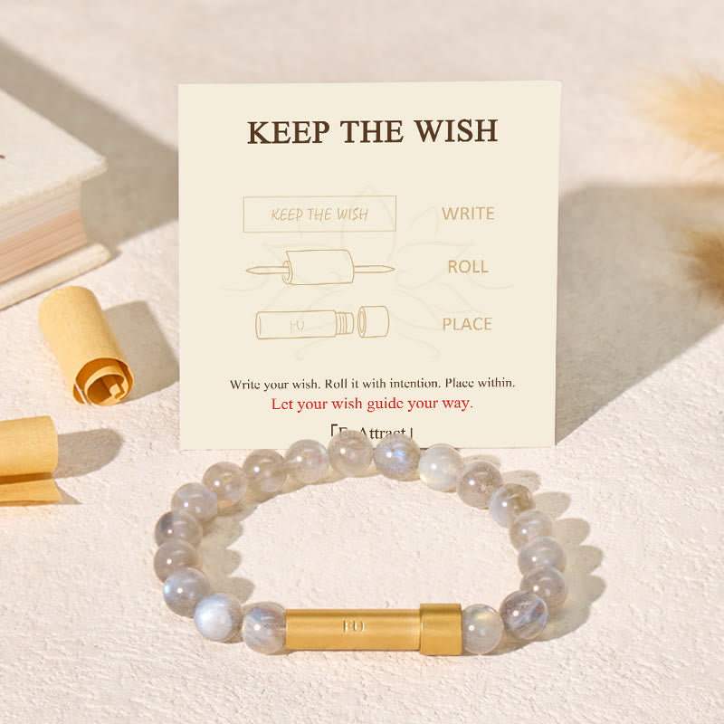 FuAttract Wishbeads Insight Protection Labradorite Intention Bracelet - image 1