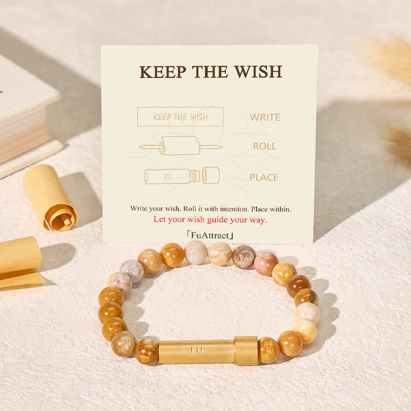 FuAttract Wishbeads Happiness Positivity Crazy Lace Agate Intention Bracelet - image 1