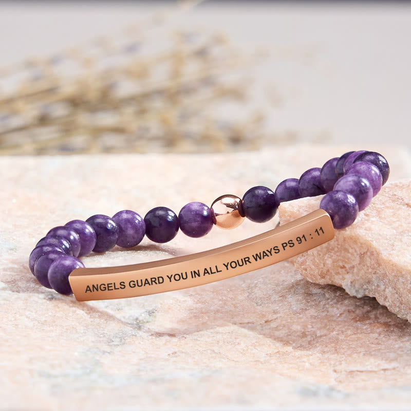 FuAttract Angels Guard You In All Your Ways Psalm 91:11 Tube Bead Bracelet - image 4