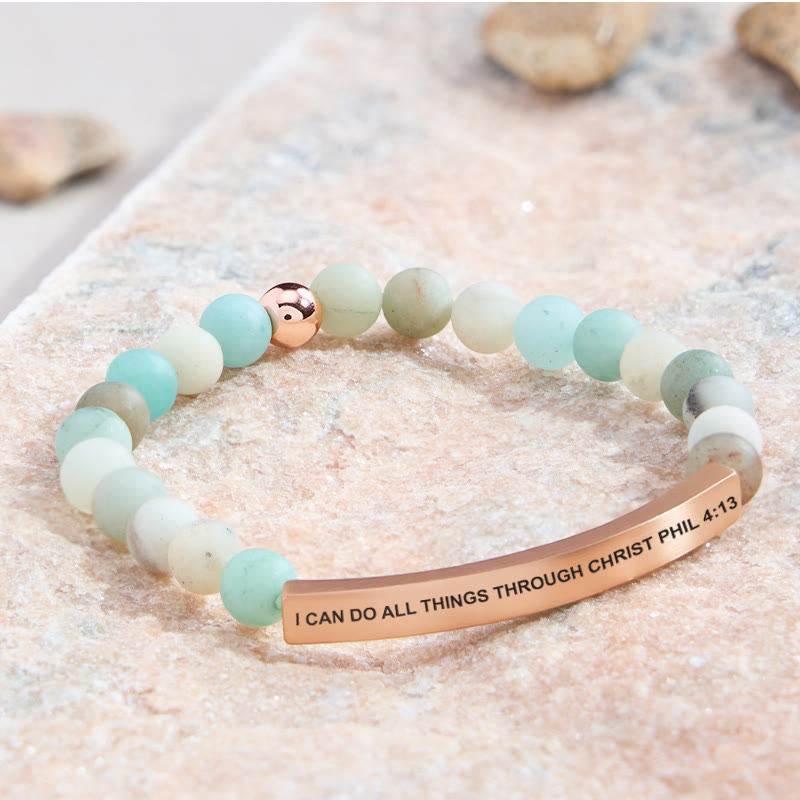 FuAttract I Can Do All Things Through Christ Phil 4:13 Tube Bead Bracelet - image 4