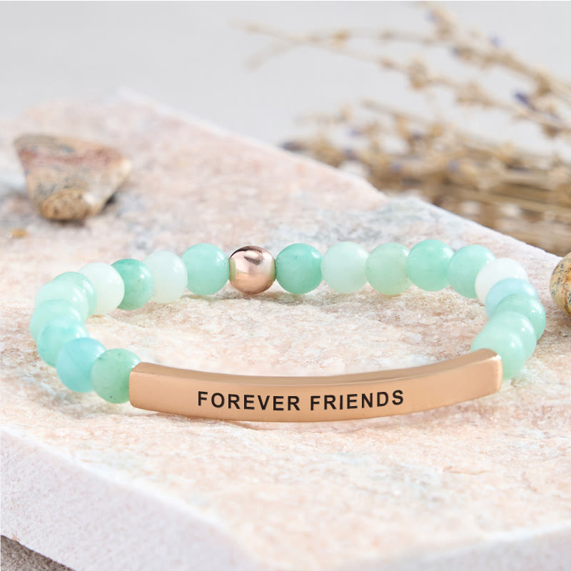 FuAttract Forever Friends Tube Bead Bracelet - Amazonite - Rose Gold - image 9