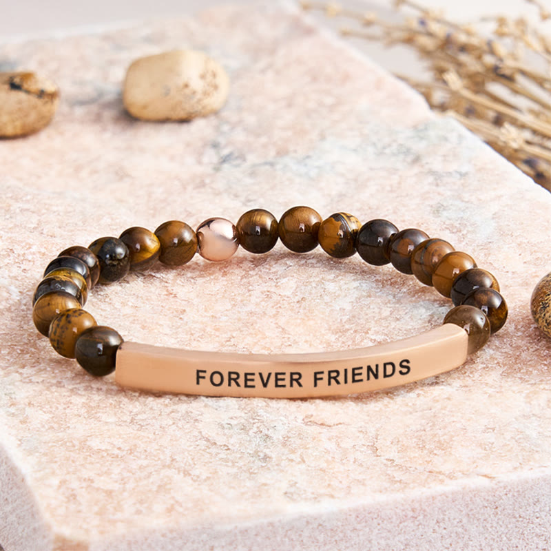 FuAttract Forever Friends Tube Bead Bracelet - Tiger's Eye - Rose Gold - image 39
