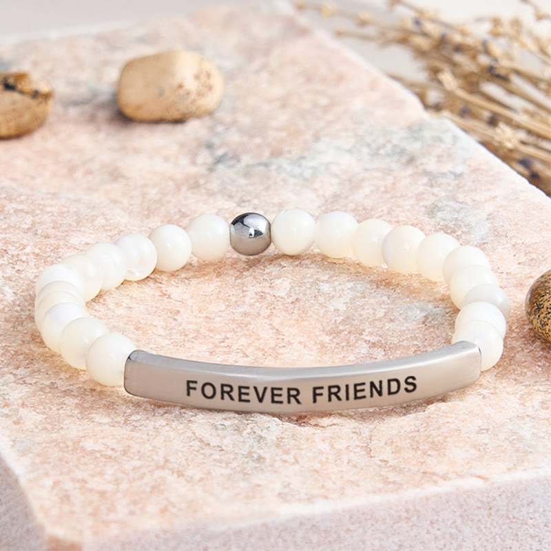 FuAttract Forever Friends Tube Bead Bracelet - Moonstone - Silver - image 47