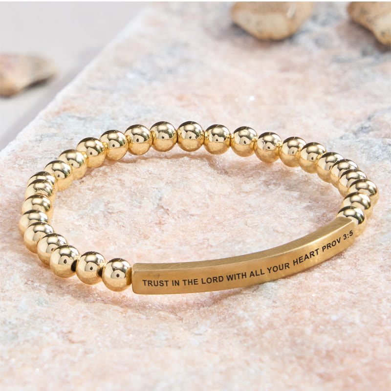 FuAttract Trust In The Lord With All Your Heart Prov 3:5 Tube Bead Bracelet - image 3