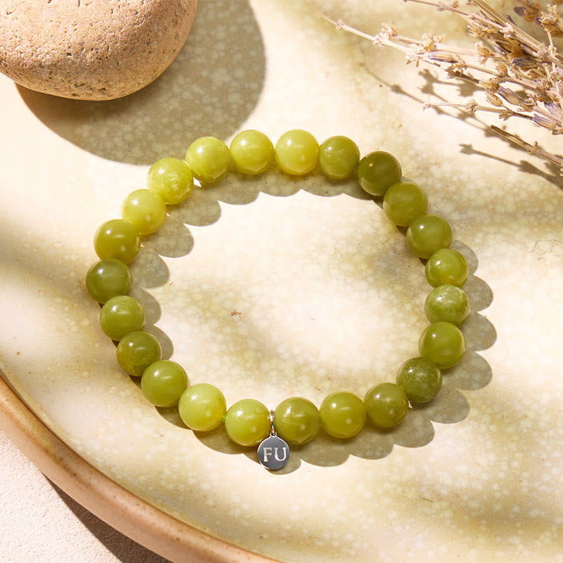 FuAttract Green Grape Serpentine Jade Bracelet – Grow Into Your Best Self - 21cm - image 0