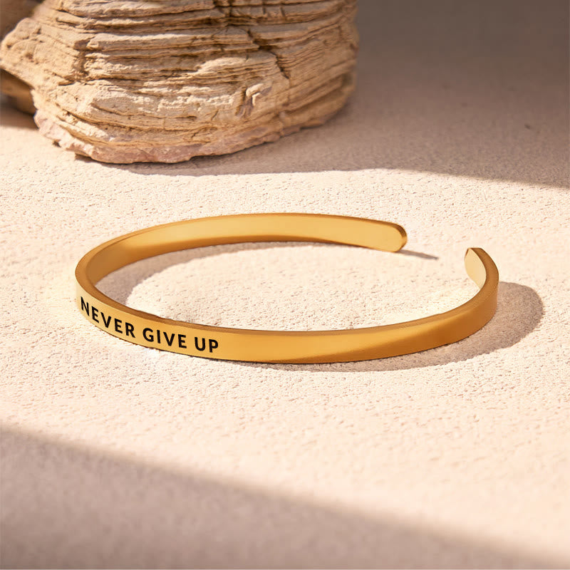 FuAttract Never Give Up Courage Stainless Steel Engraved Bracelet - image 3