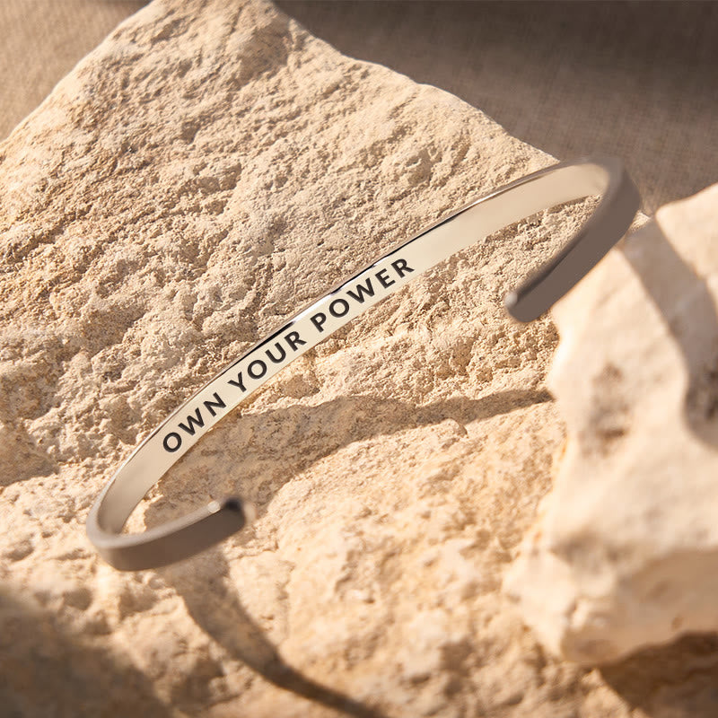 FuAttract Own Your Power Growth & Focus Stainless Steel Engraved Bracelet - image 4
