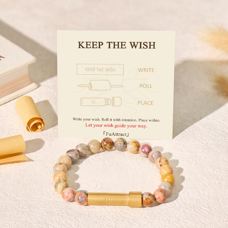 FuAttract Wishbeads Growth Balance Chrysanthemum Stone Intention Bracelet - image 1