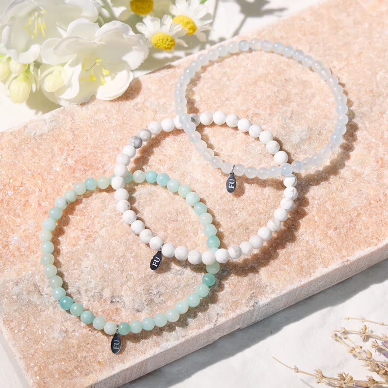 FuAttract Bring Ocean Energy 3-Piece Stone Bracelet Set with Gift Message Card - image 2