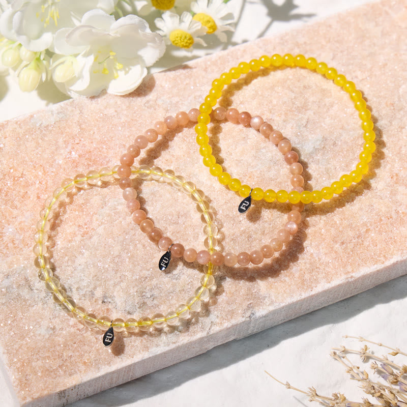 FuAttract Shine Your Light 3-Piece Stone Bracelet Set with Gift Message Card - image 2