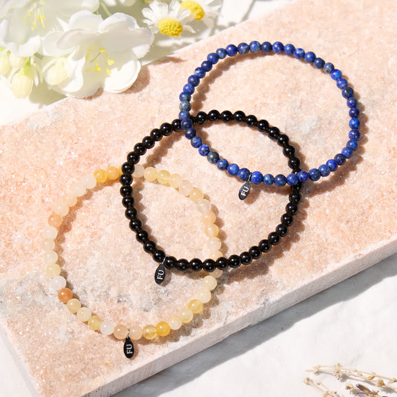 FuAttract Stand Your Ground 3-Piece Stone Bracelet Set with Gift Message Card - image 2