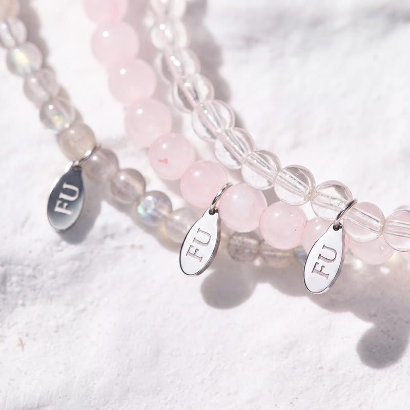 FuAttract Welcome Gentle Moments 3-Piece Stone Bracelet Set with Gift Message Card - image 3
