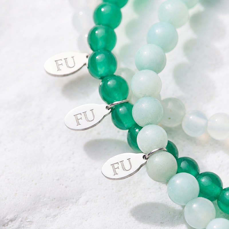 FuAttract Flow With Life 3-Piece Stone Bracelet Set with Gift Message Card - image 3