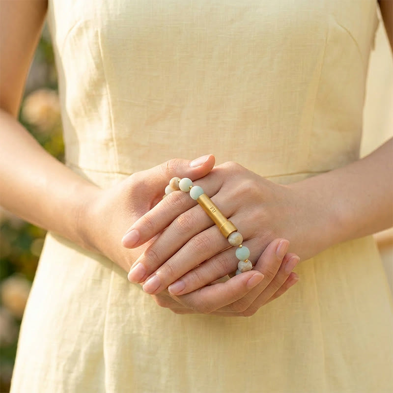 Fuattract Wishbeads Communication Expression & Healing– Amazonite Intention Bracelet - image 5