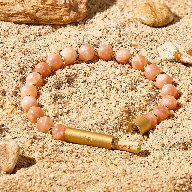 Fuattract Wishbeads Freedom & Independence–Sun Stone Intention Bracelet - 8mm - image 0