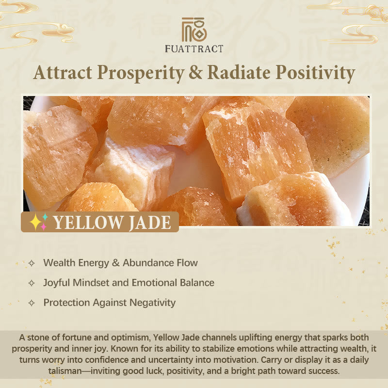 Fuattract Wishbeads Good Fortune & Stability–Grey Jasper & Yellow Jade Intention Bracelet - image 8