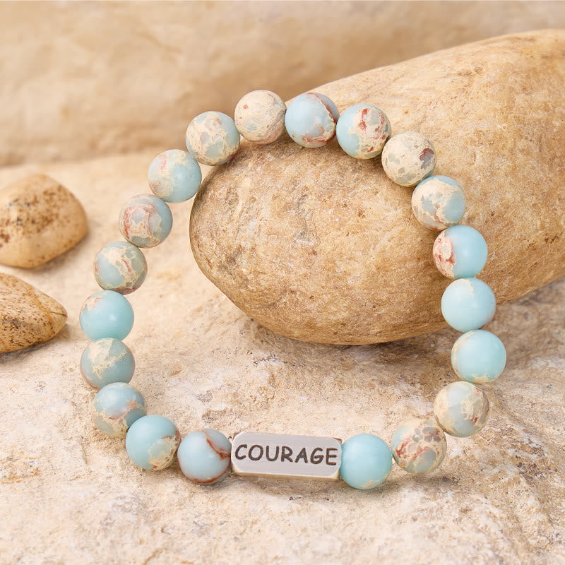 FuAttract Luck Wisdom & Protection Shoushan Stone Courage Engraved Beaded Bracelet - image 2