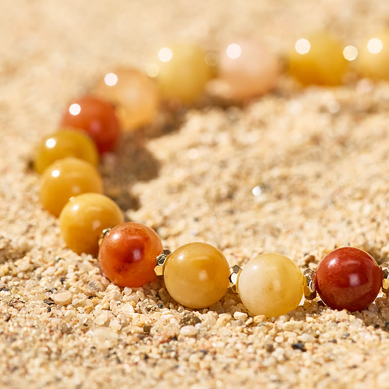 Fuattract Wishbeads Luck & Harmony-Golden Silk Jade Intention Bracelet - image 3