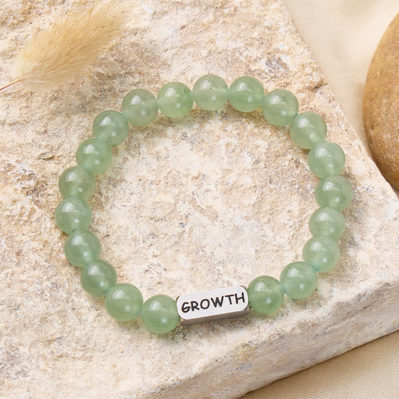 FuAttract Luck & Growth Green Aventurine Growth Engraved Crystal Bracelet - image 2