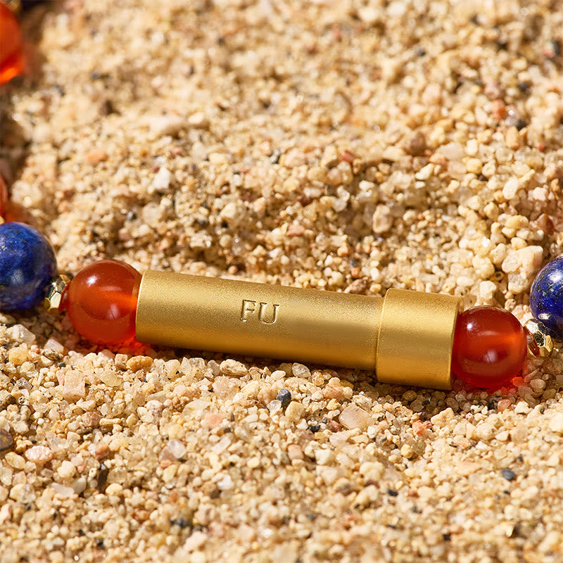 Fuattract Wishbeads Truth & Confidence–Red Agate & Lapis Lazuli Intention Bracelet - image 4