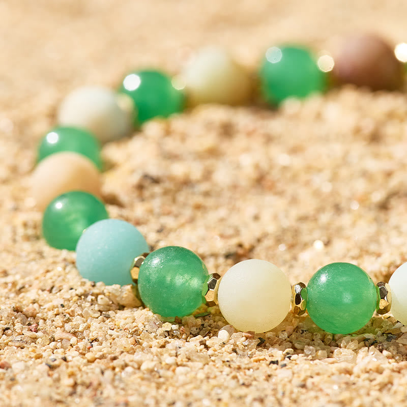 Fuattract Wishbeads Self Love & Growth–Amazonite & Green Aventurine Intention Bracelet - image 3