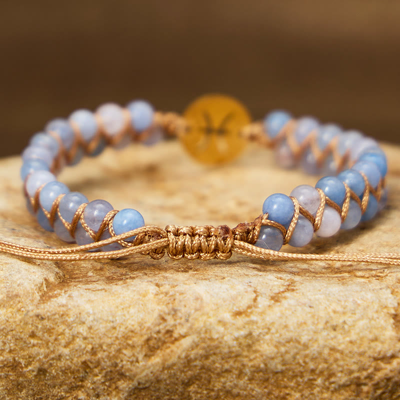FuAttract Love Connection & Balance Natural Stone Stainless Steel Zodiac Signs Couple Bracelet - image 2