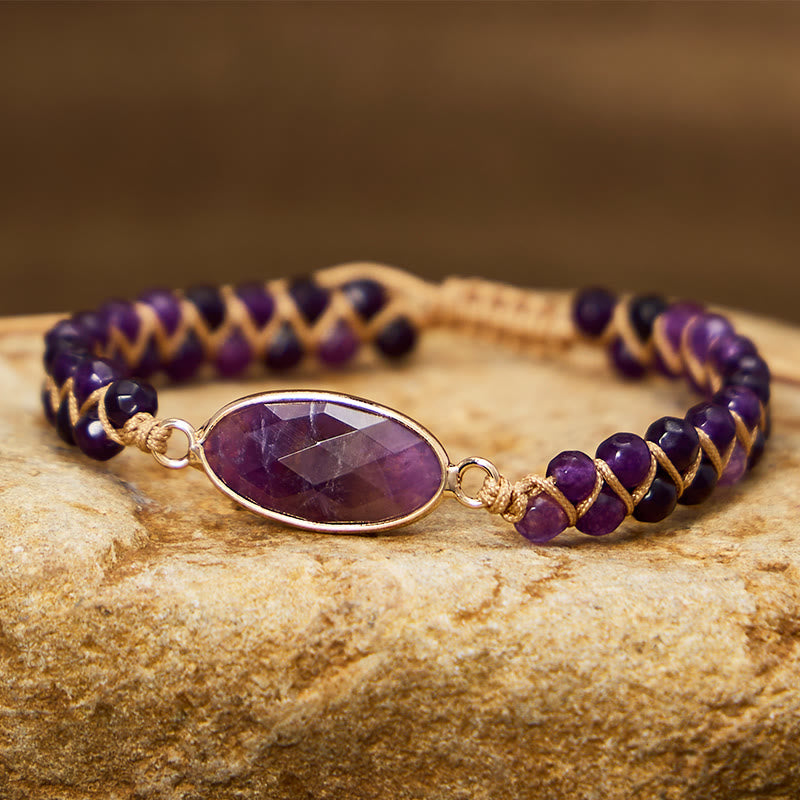 FuAttract Clarity Balance & Energy Natural Amethyst Healing Bracelet - Amethyst - image 0