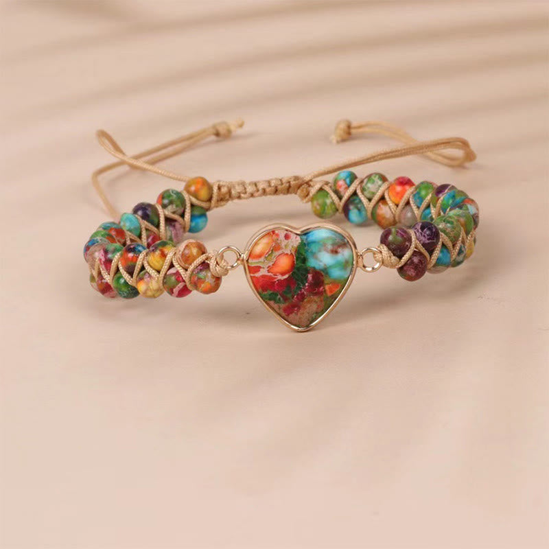 FuAttract Love & Balance Emperor Stone Wishful Heart Bracelet - Flower Heart - image 17