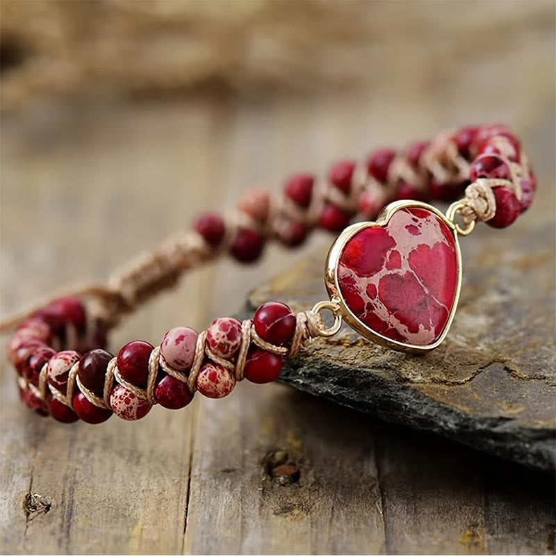 FuAttract Love & Balance Emperor Stone Wishful Heart Bracelet - Red Heart - image 14