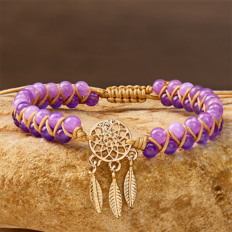 FuAttract Peace Harmony & Calm Natural Amethyst Dreamcatcher Bracelet - image 1