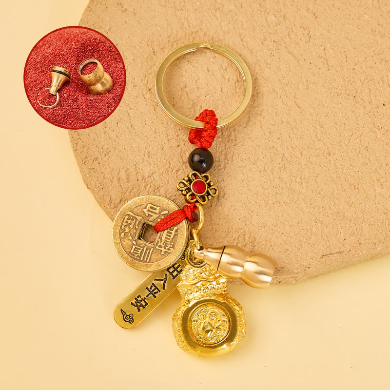 FuAttract Luck Wealth & Protection Chinese Zodiac Fortune Money Bag Car Keychain - Monkey - image 11