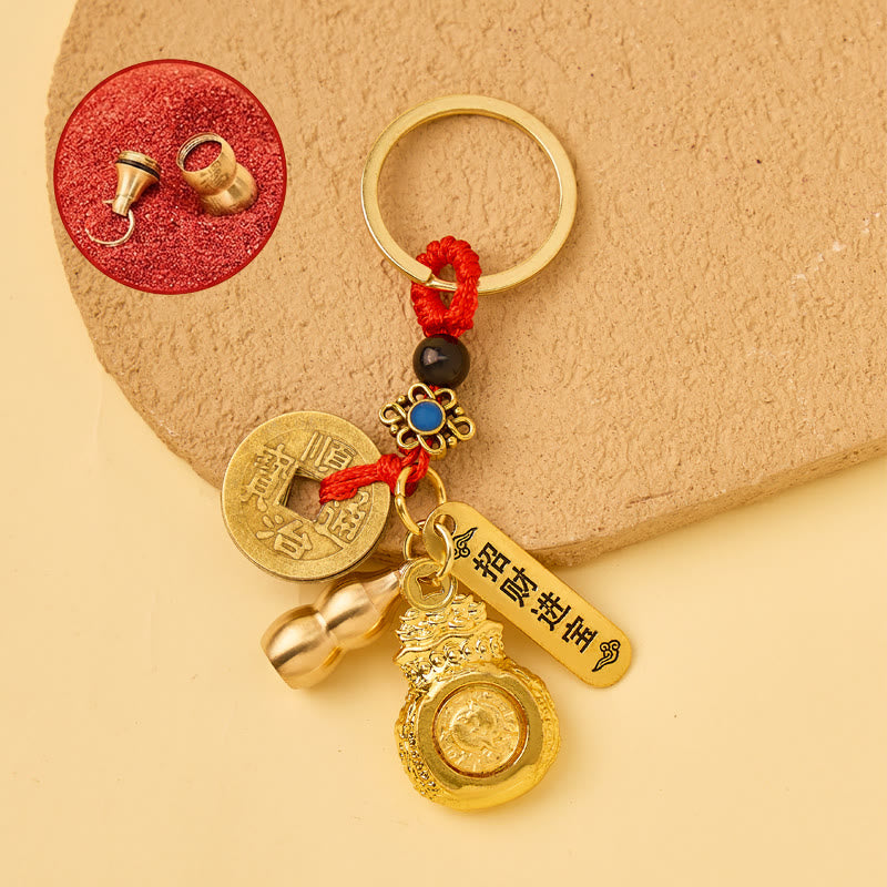 FuAttract Luck Wealth & Protection Chinese Zodiac Fortune Money Bag Car Keychain - Pig - image 14