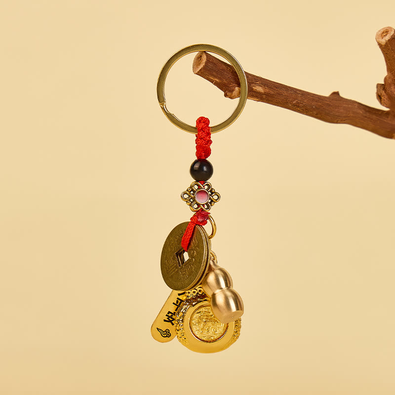 FuAttract Luck Wealth & Protection Chinese Zodiac Fortune Money Bag Car Keychain - image 2