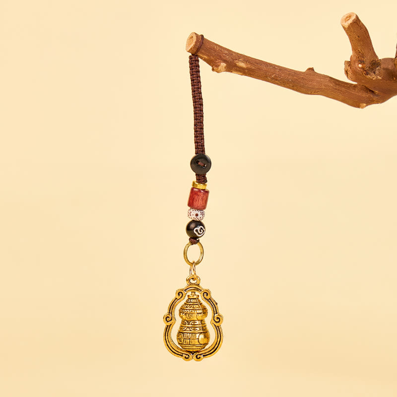 FREE Today: Luck Wealth & Prosperity Brass Fortune Calabash Keychain With Auspicious Cloud Cord - image 2