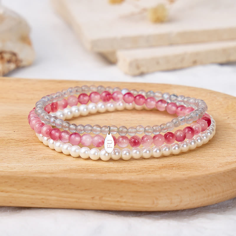FuAttract Love Emotional Balance & Harmony Cancer Zodiac Three Layer Beaded Bracelet - Cancer - image 0