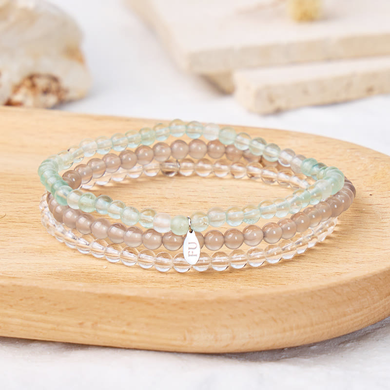 FuAttract Balance Focus & Protection Virgo Zodiac Triple Wrap Beaded Bracelet - Virgo - image 0