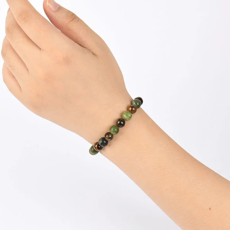 FuAttract Confidence Growth & Wealth Natural Tiger Eye Green Aventurine Bracelet - image 3