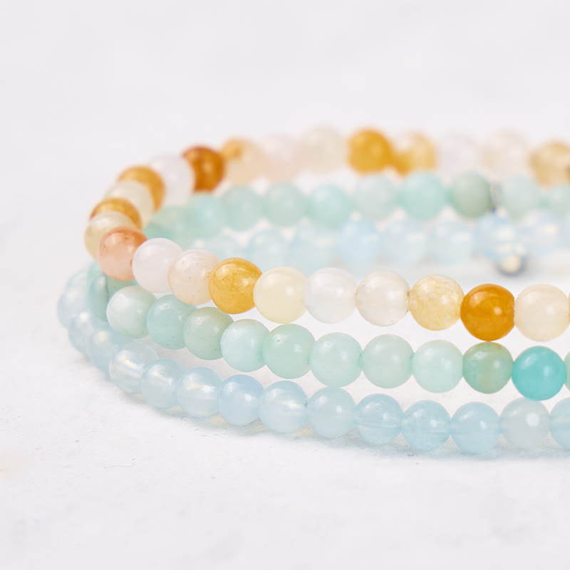 FuAttract Communication Clarity & Harmony Gemini Zodiac Three Layer Beaded Bracelet - image 3
