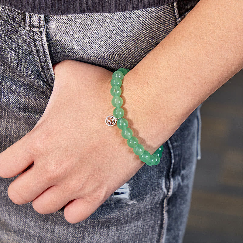 FuAttract Luck Prosperity & Blessing Natural Green Aventurine Bracelet With Fu Charm - image 4