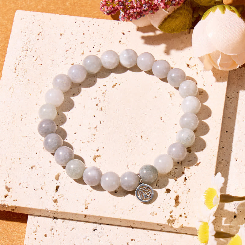 FuAttract Good Fortune & Wealth Natural Jade Fu Character Pendant Bracelet - image 2