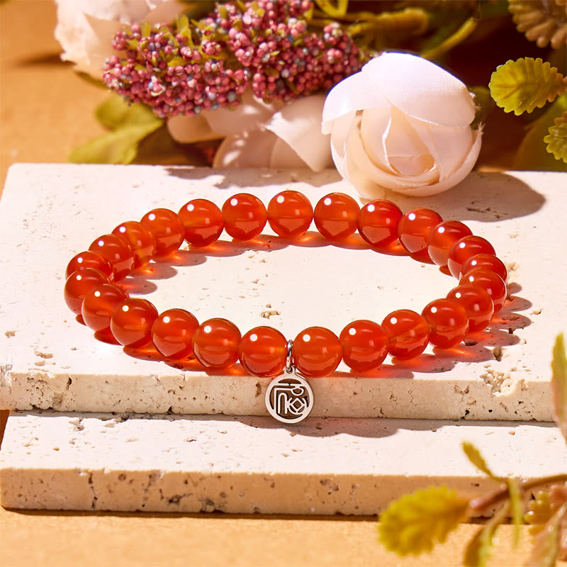 FuAttract Passion Protection & Prosperity Red Agate Fu Charm Crystal Bracelet - image 1