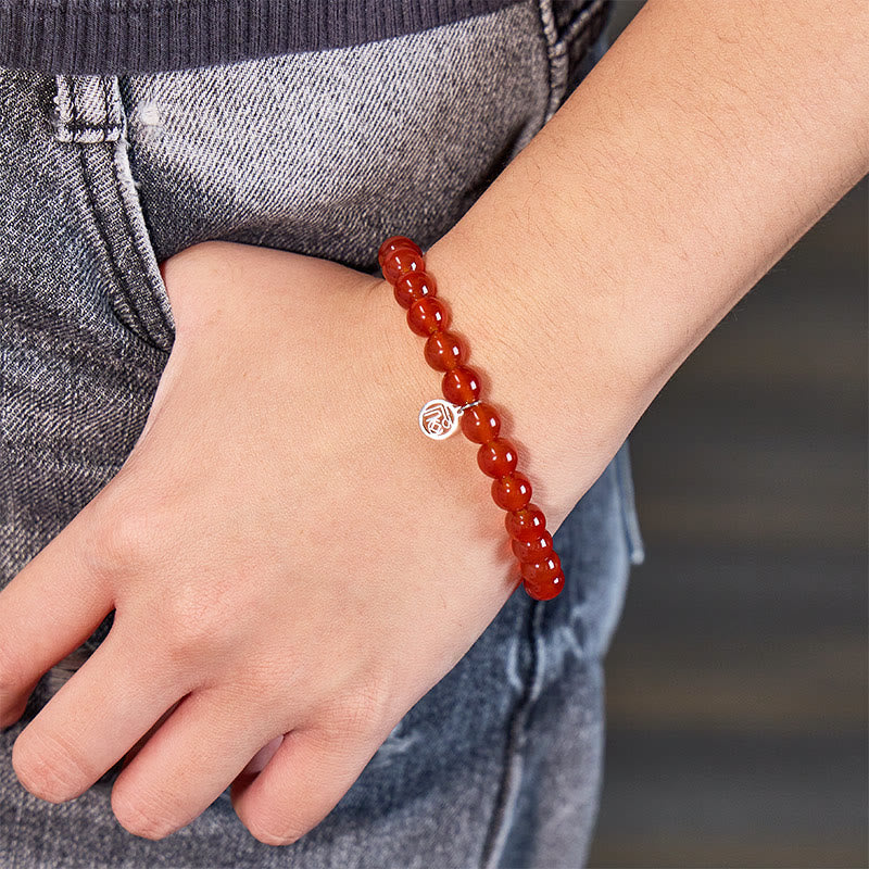 FuAttract Passion Protection & Prosperity Red Agate Fu Charm Crystal Bracelet - image 4
