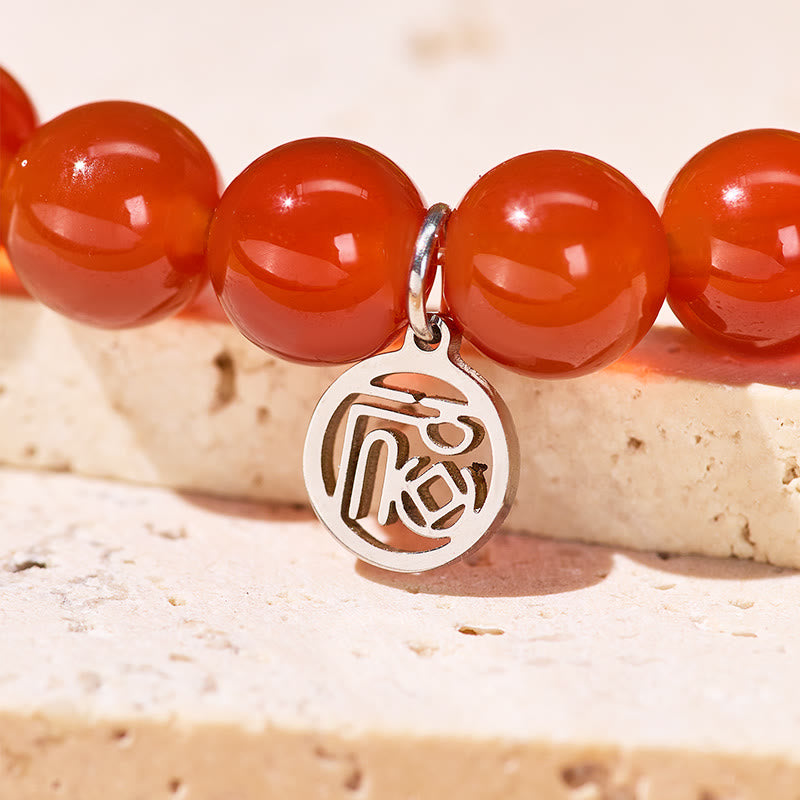 FuAttract Passion Protection & Prosperity Red Agate Fu Charm Crystal Bracelet - image 5