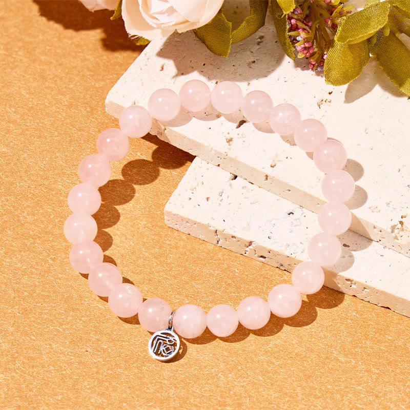 FuAttract Love Harmony & Emotional Healing Rose Quartz Fu Charm Bracelet - image 3